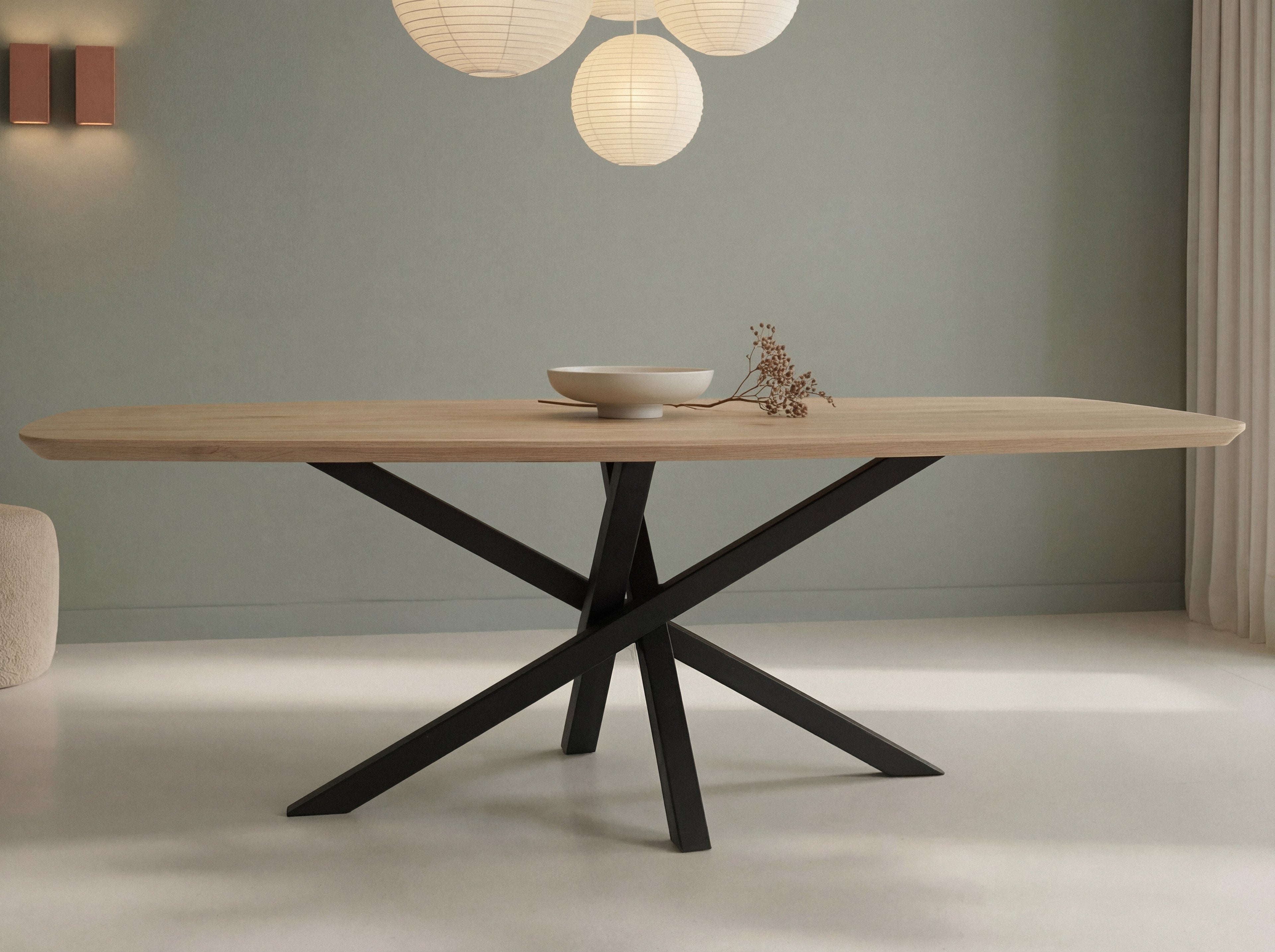 Deens ovale eiken eettafel Orjan