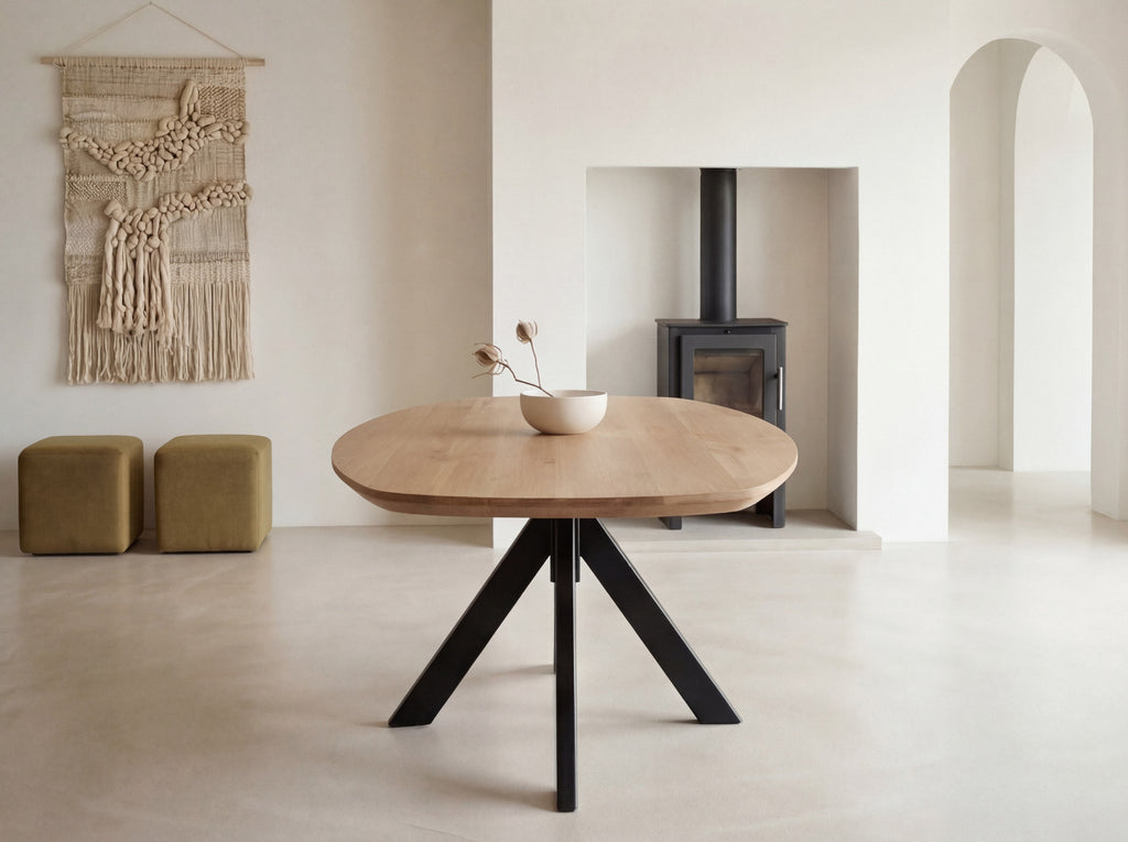 Zweeds ovale eiken eettafel Klara