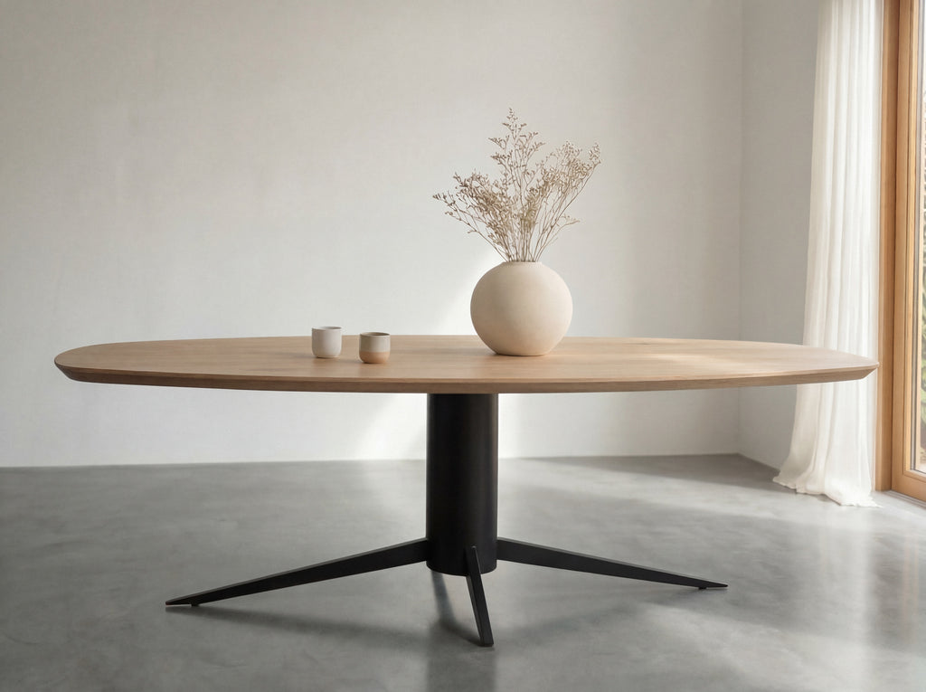 Zweeds ovale eiken eettafel Bodine