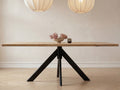 Eiken boomstam eettafel Stine