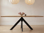 Eiken boomstam eettafel Stine