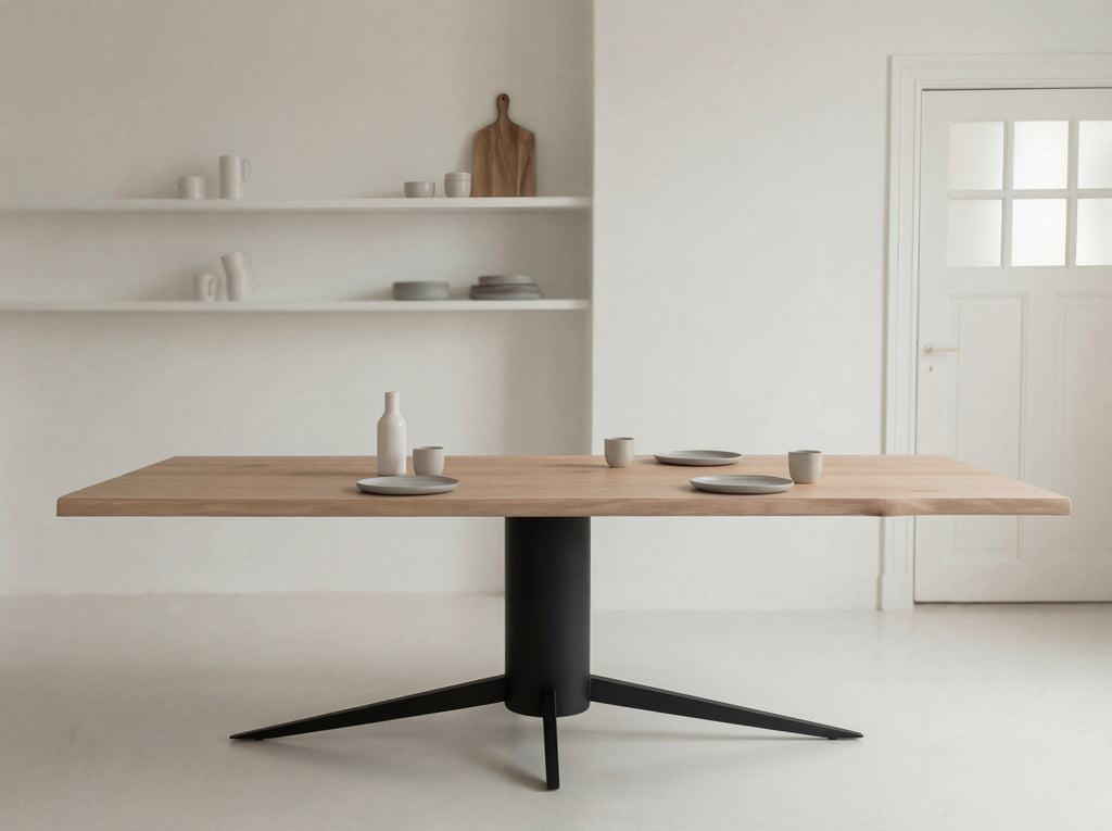 Eiken boomstam eettafel Ilva