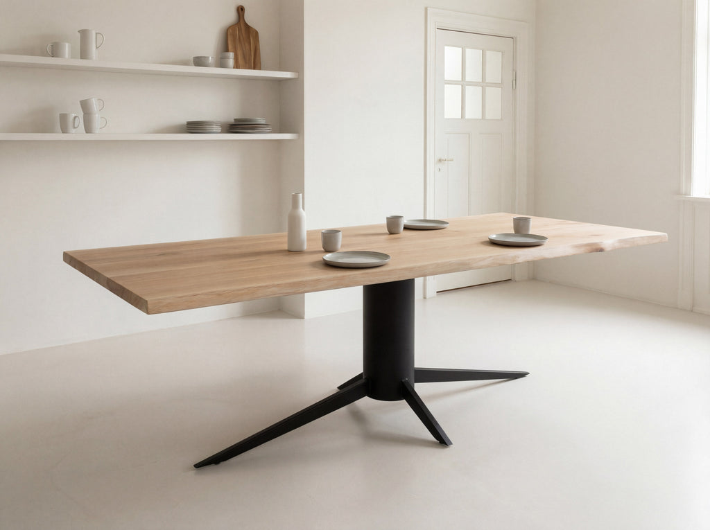 Eiken boomstam eettafel Ilva
