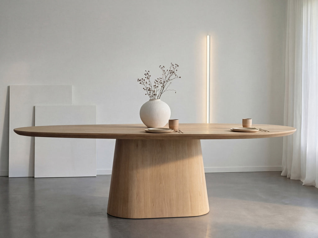 Organische eiken eettafel Ragnar