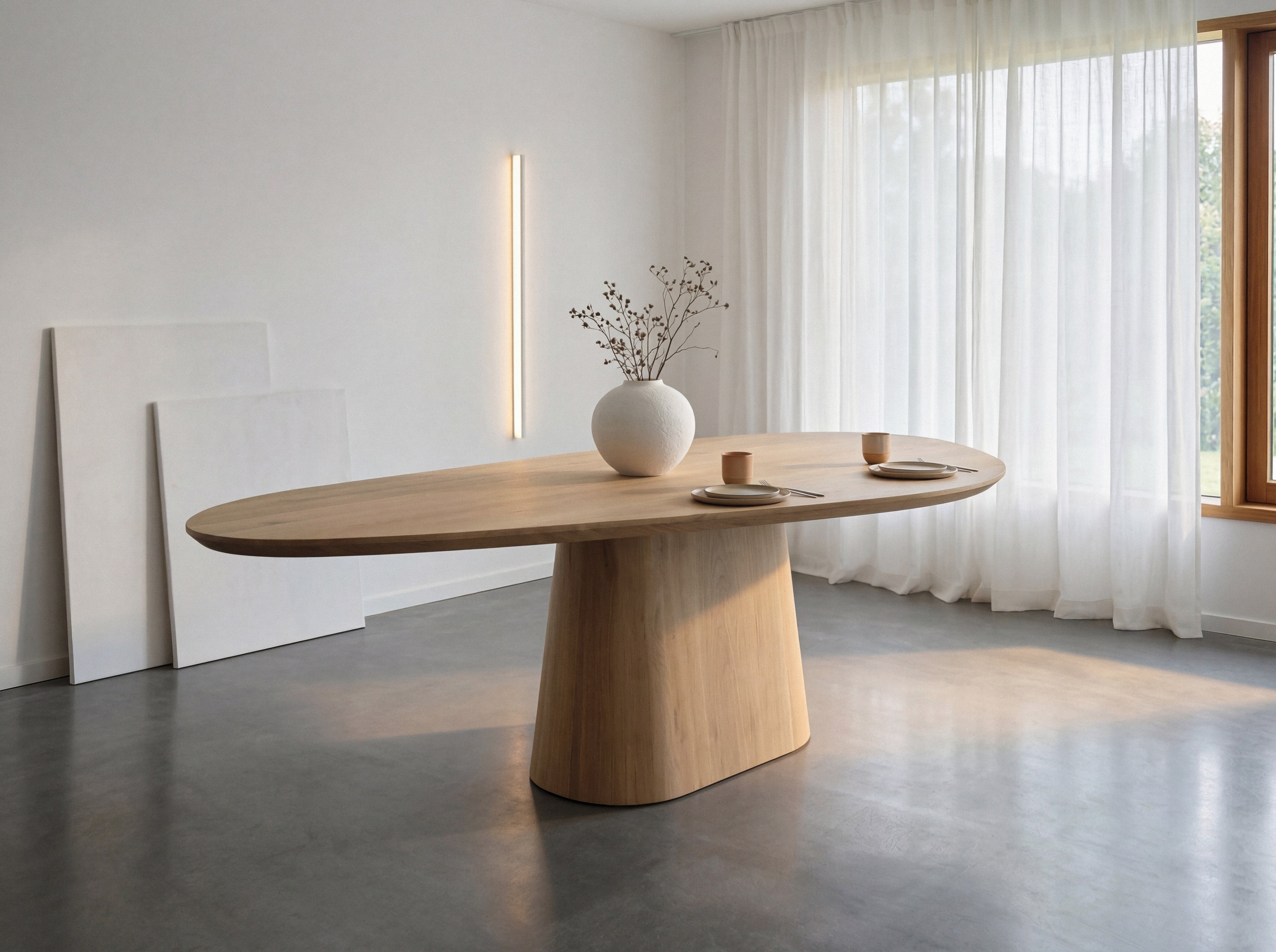 Organische eiken eettafel Ragnar