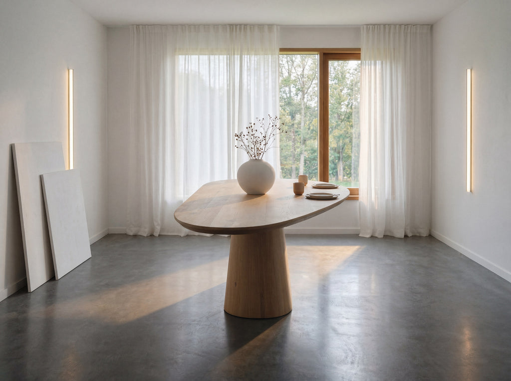 Organische eiken eettafel Ragnar