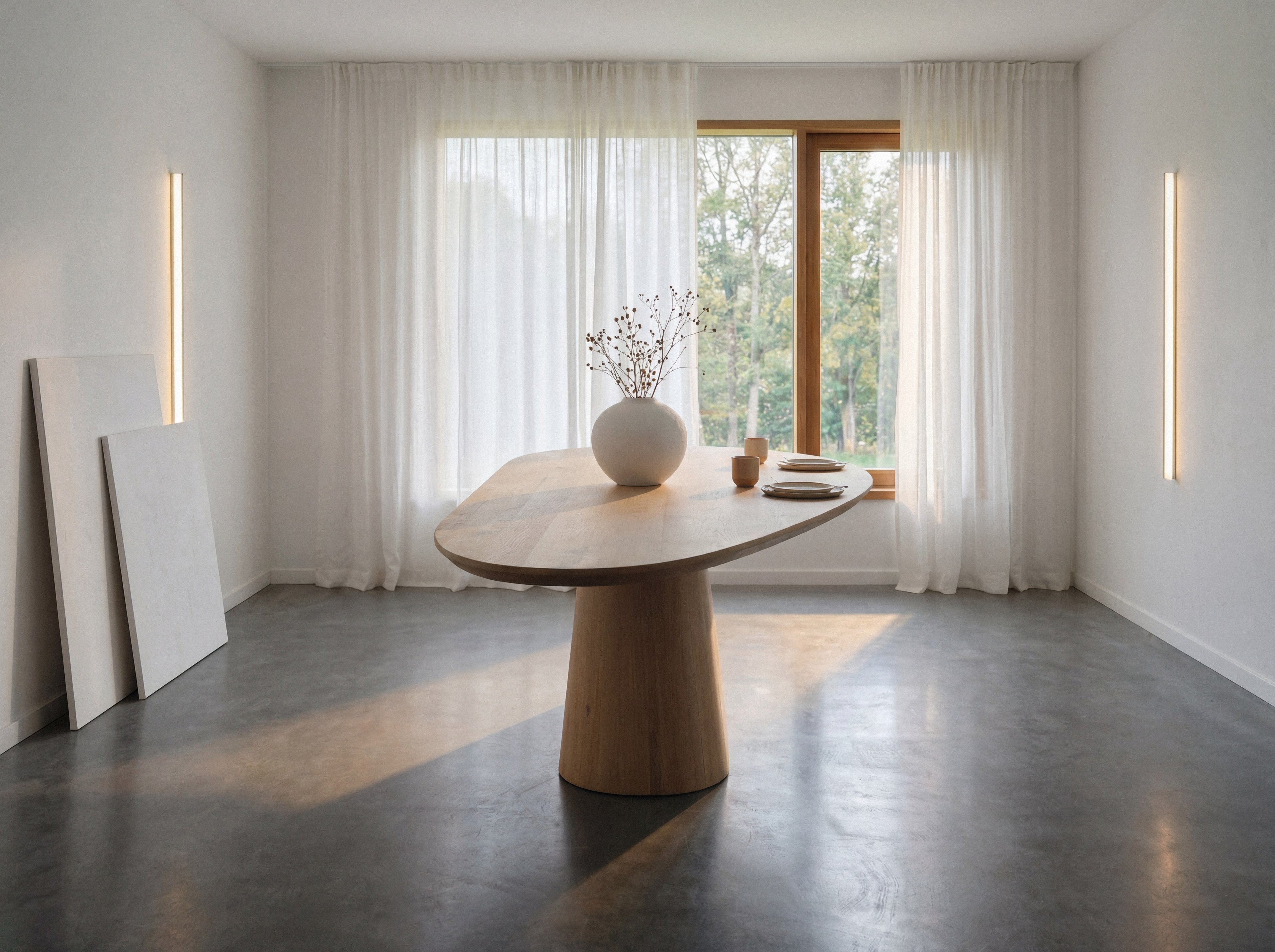 Organische eiken eettafel Ragnar