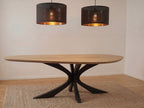 Organische eiken eettafel Lorens