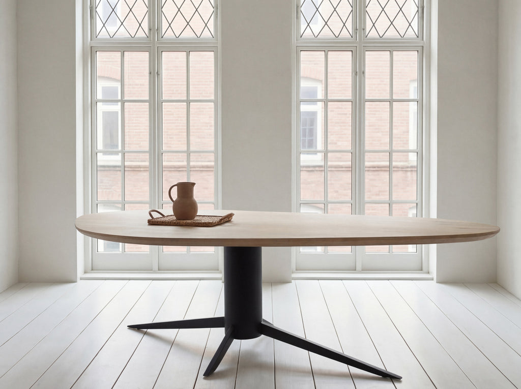 Organische eiken eettafel Leif