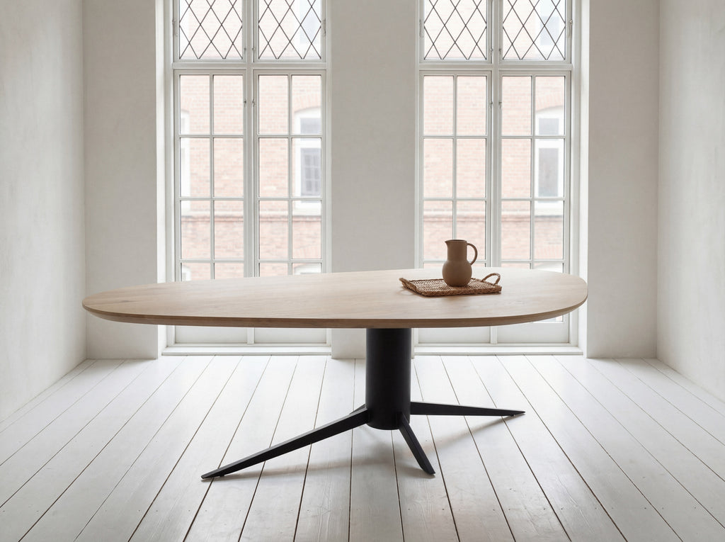 Organische eiken eettafel Leif