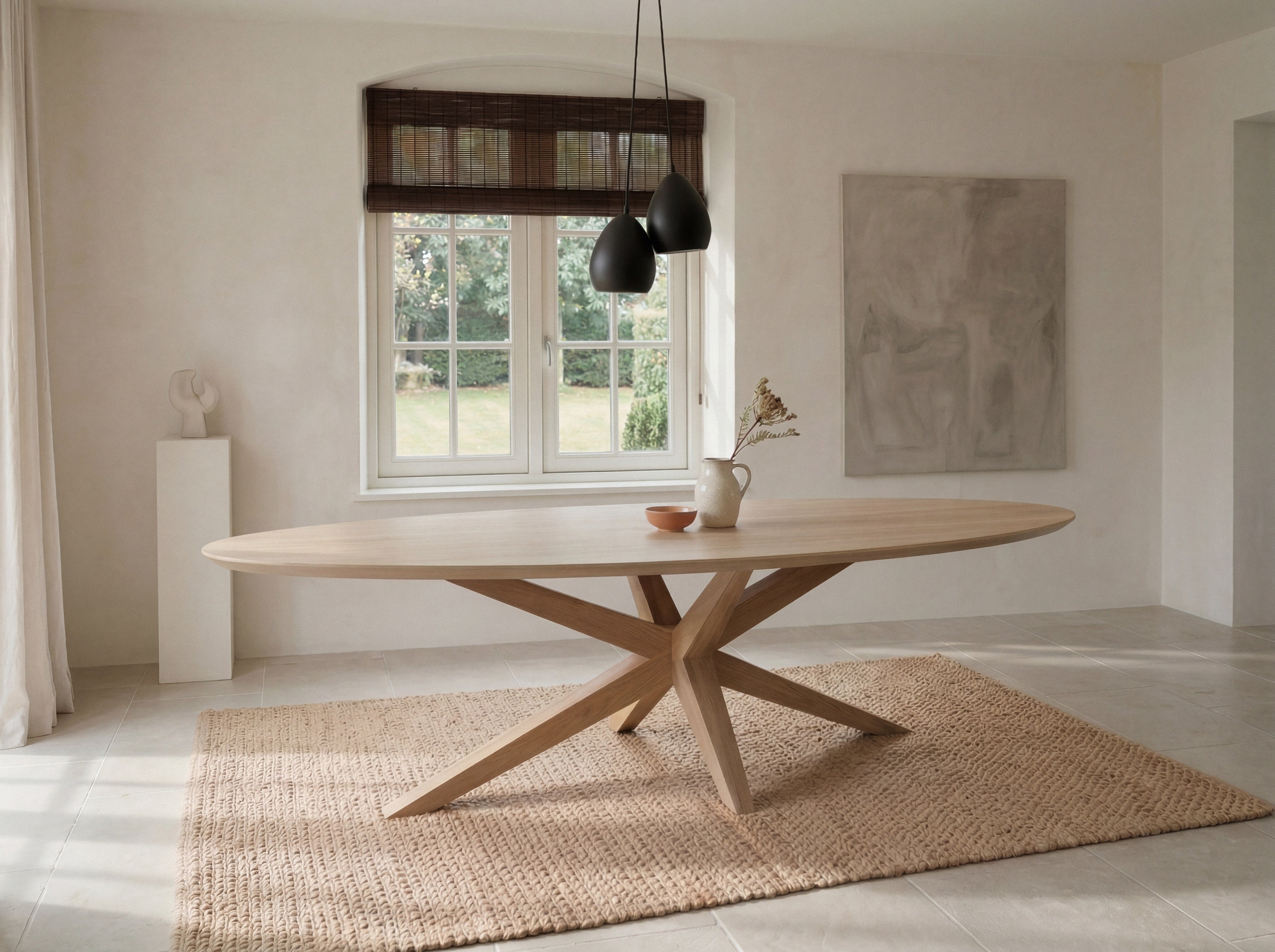 Ovale eiken eettafel Ester
