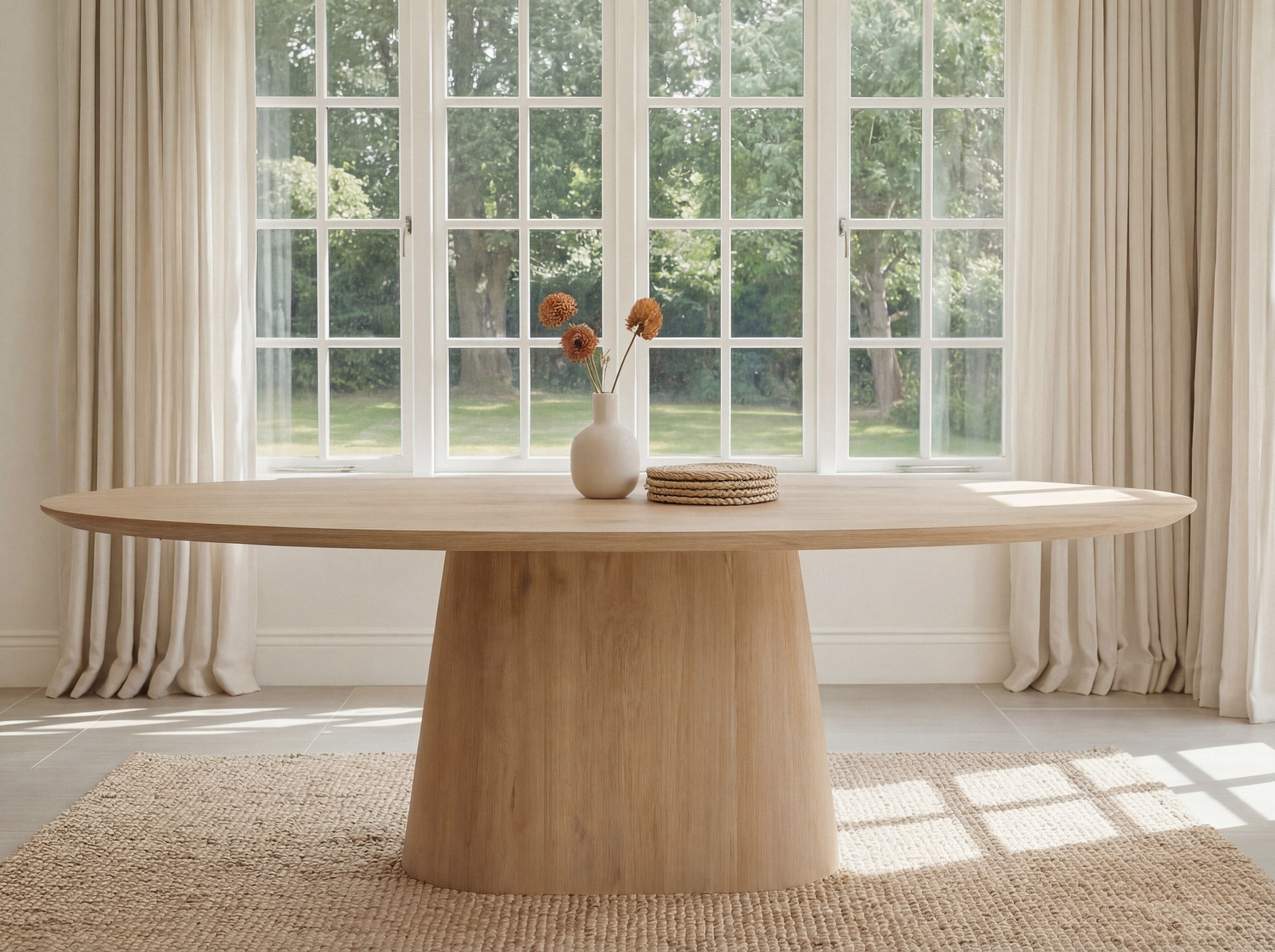 Ovale eiken eettafel Marja