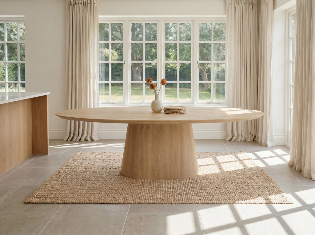 Ovale eiken eettafel Marja