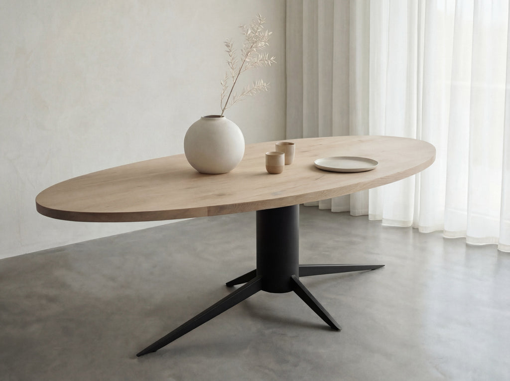 Ovale eiken eettafel Erica