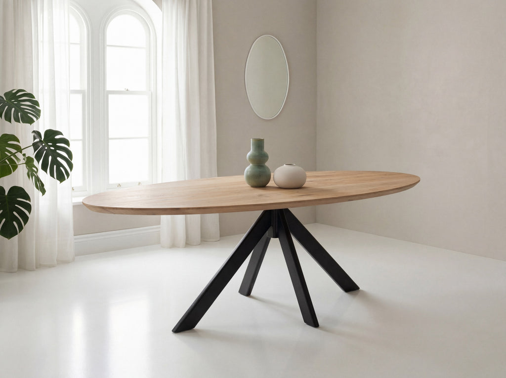 Ovale eiken eettafel Runa