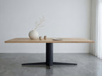 Rechthoekige eiken eettafel Ari