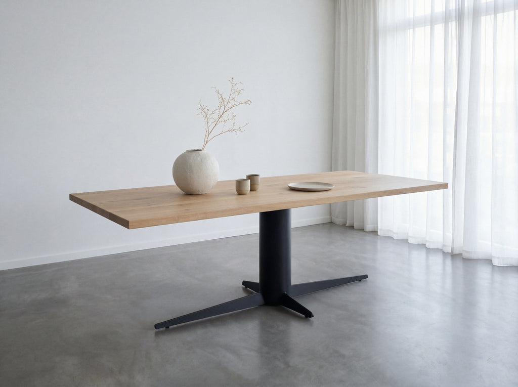 Rechthoekige eiken eettafel Ari