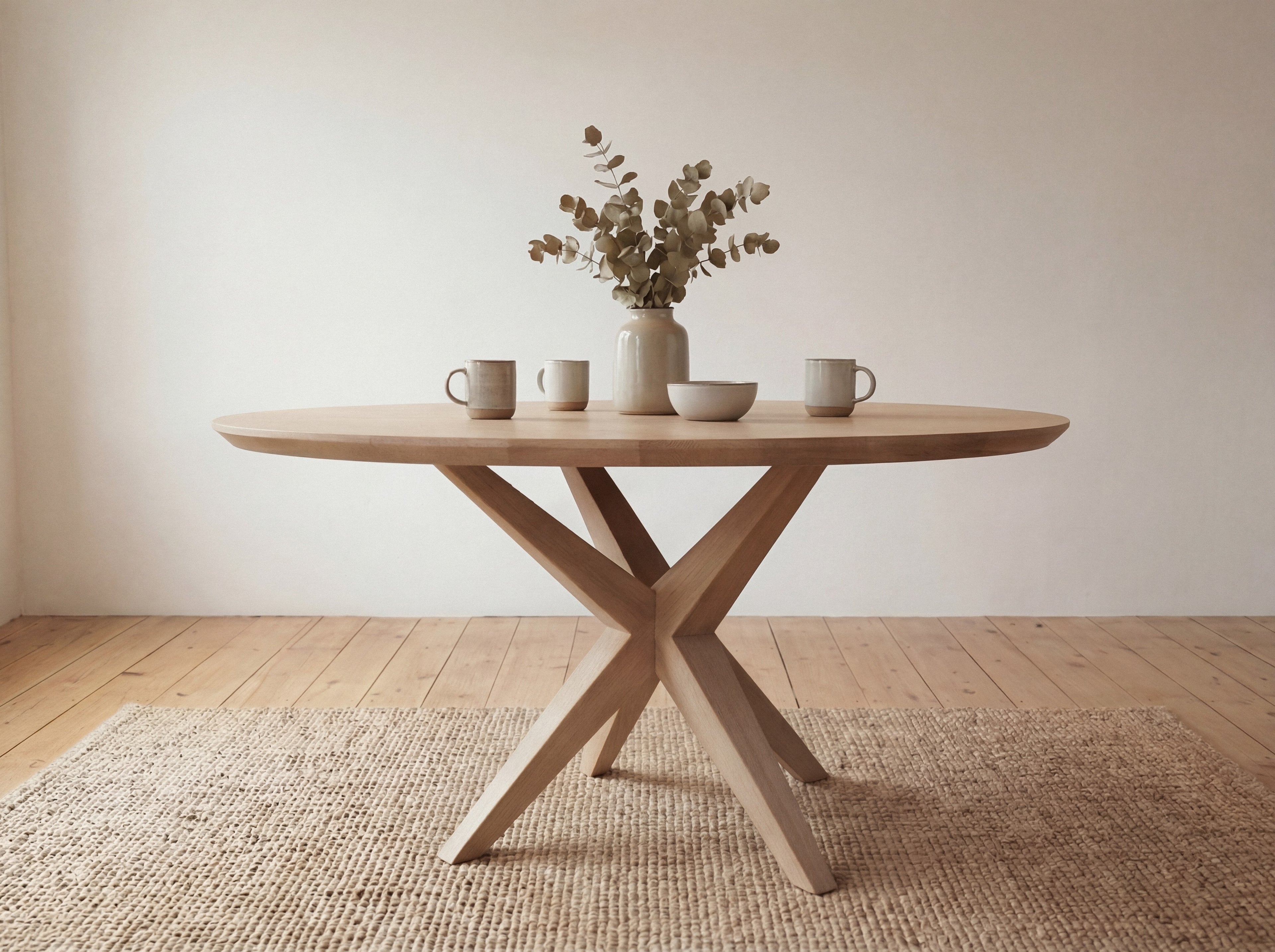 Eiken ronde eettafel Rasmus