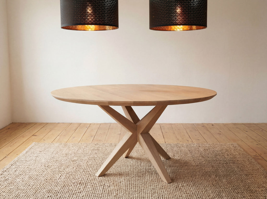 Eiken ronde eettafel Rasmus