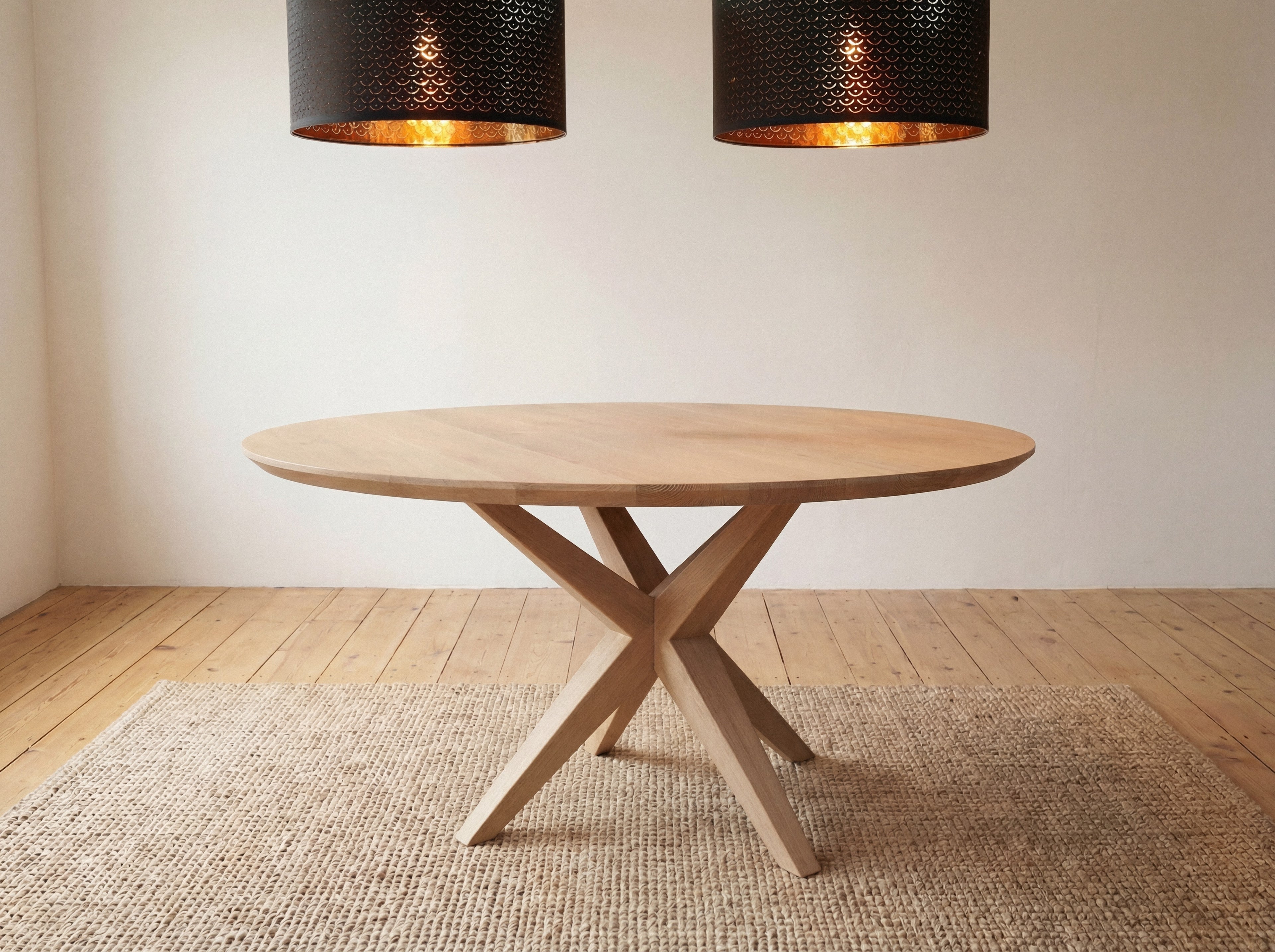 Eiken ronde eettafel Rasmus