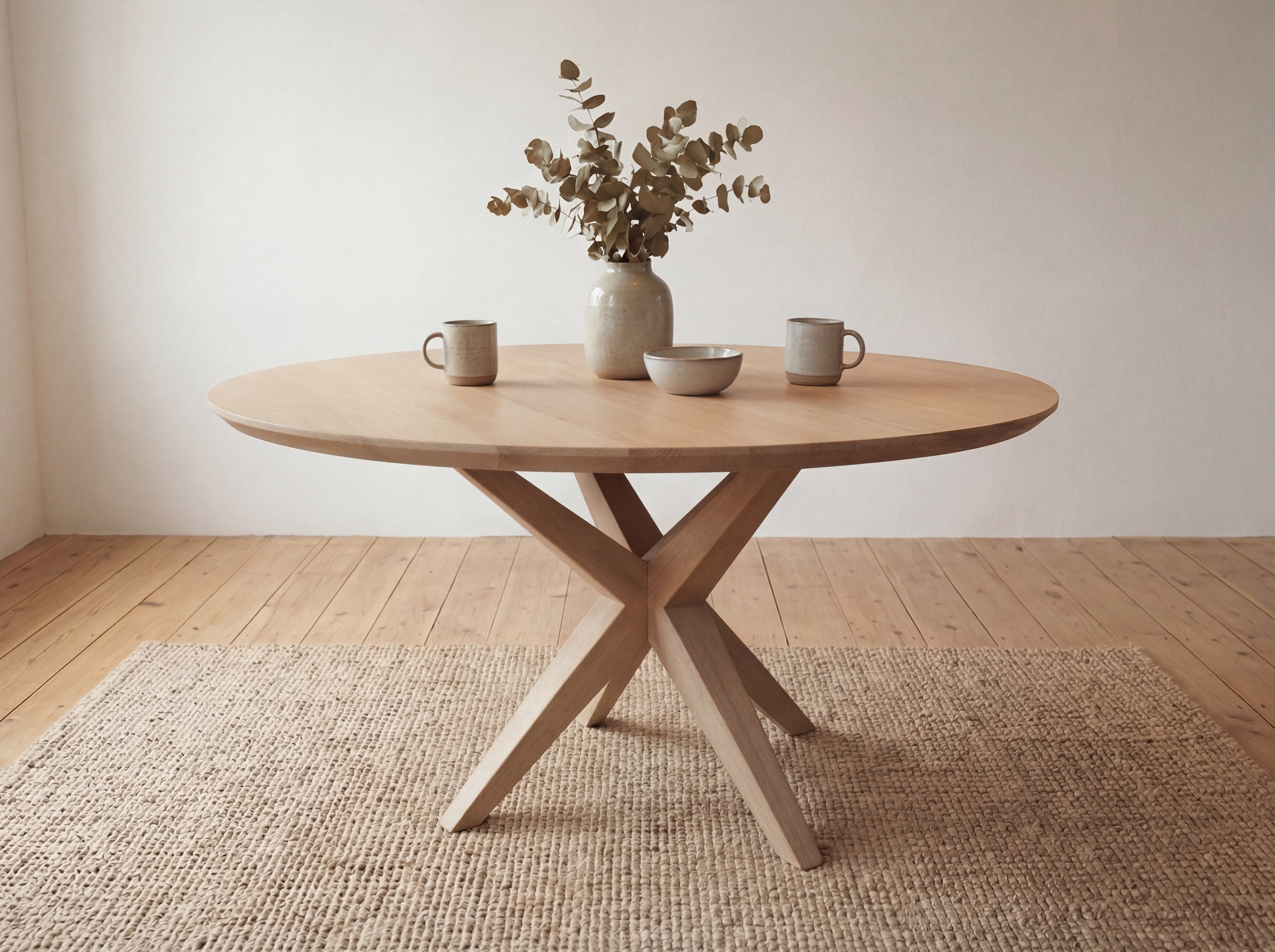 Eiken ronde eettafel Rasmus