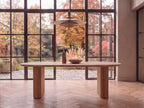 Plat ovale eiken eettafel Malin