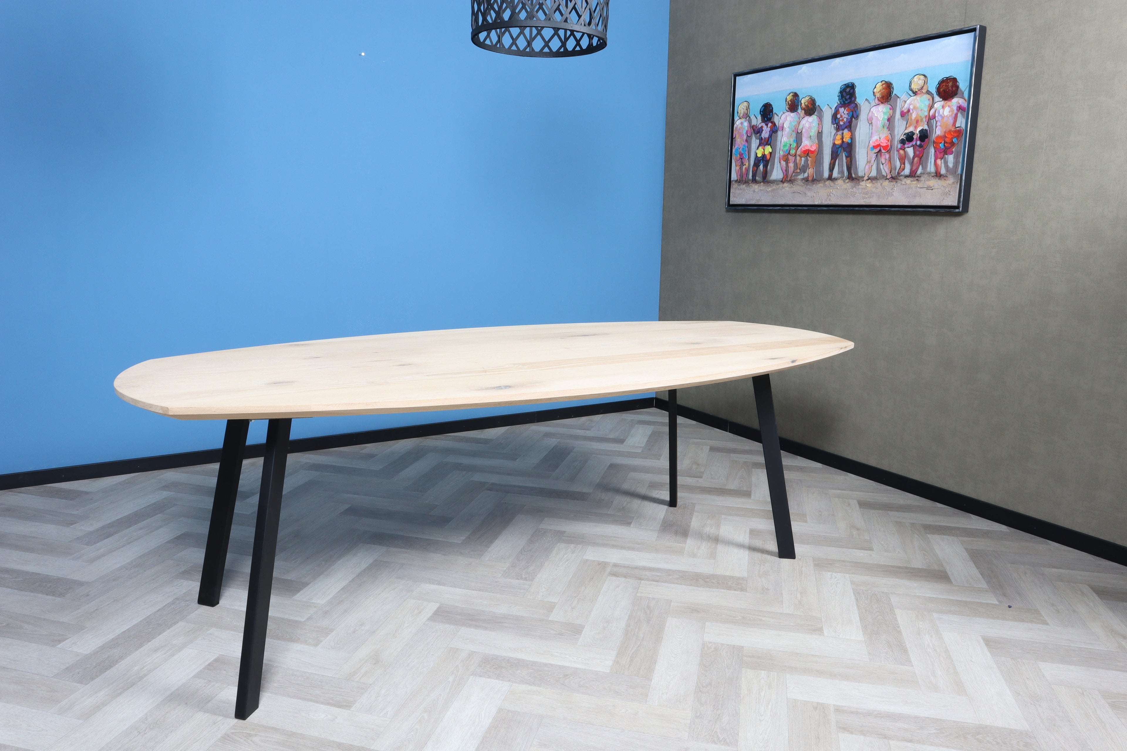 Zweeds ovale eiken eettafel Aaricia