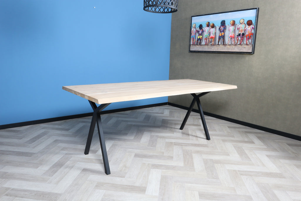 Eiken boomstam eettafel Asger