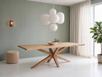 Eiken boomstam eettafel Egor