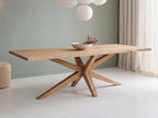 Eiken boomstam eettafel Egor