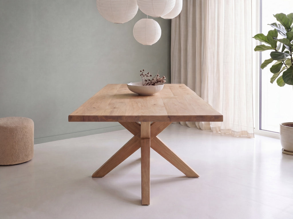 Eiken boomstam eettafel Egor