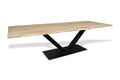 Eiken boomstam eettafel Steffen