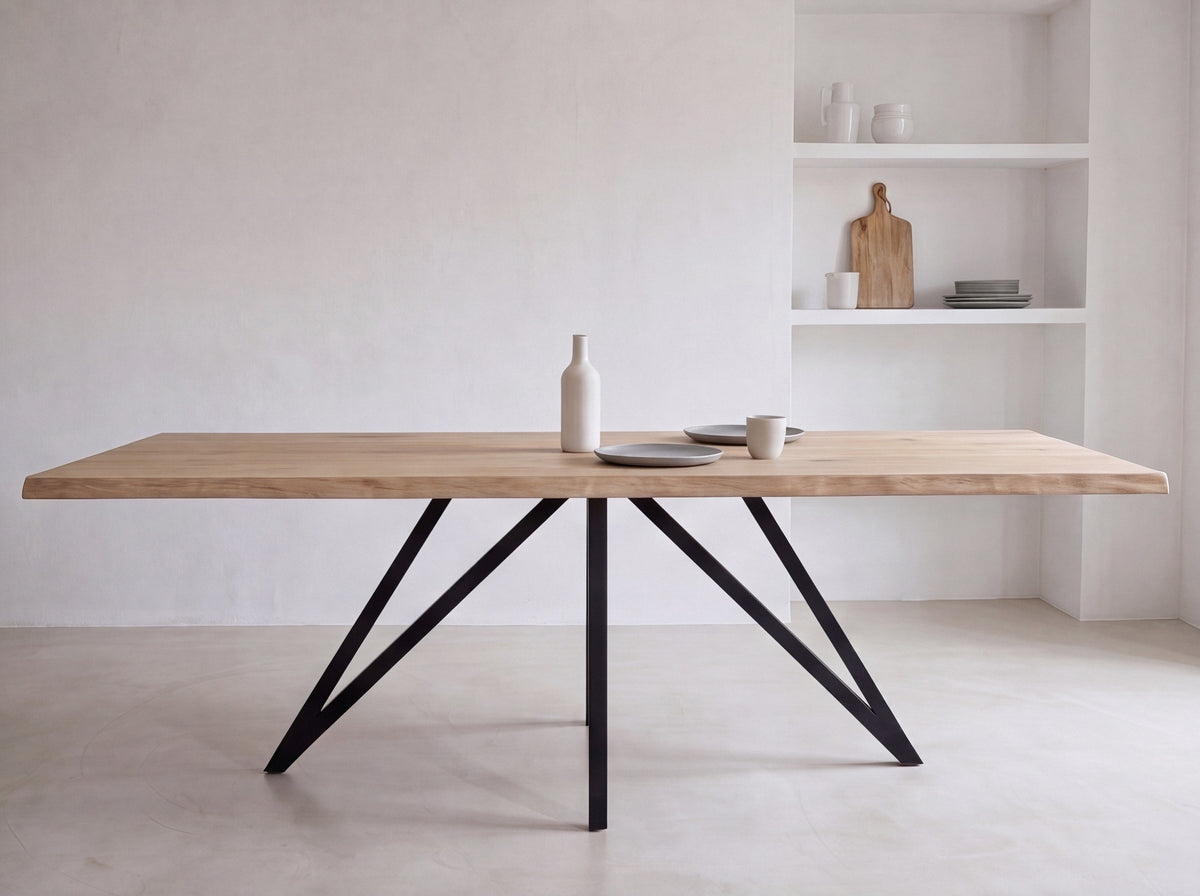 Eiken boomstam eettafel Isak
