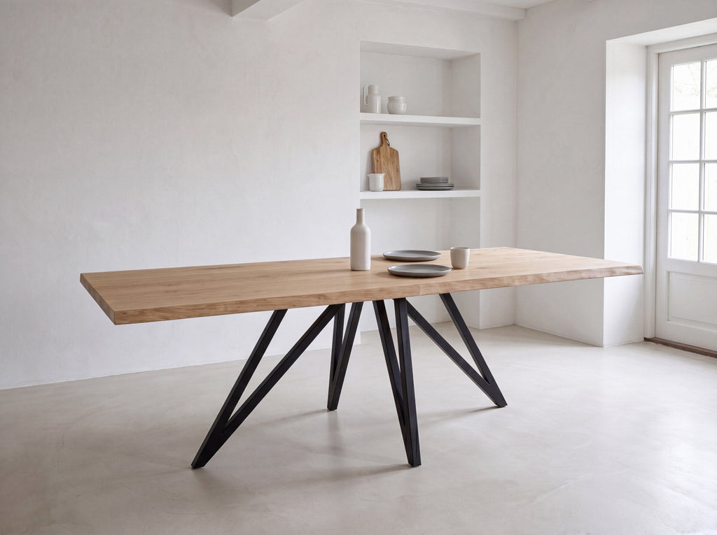 Eiken boomstam eettafel Isak