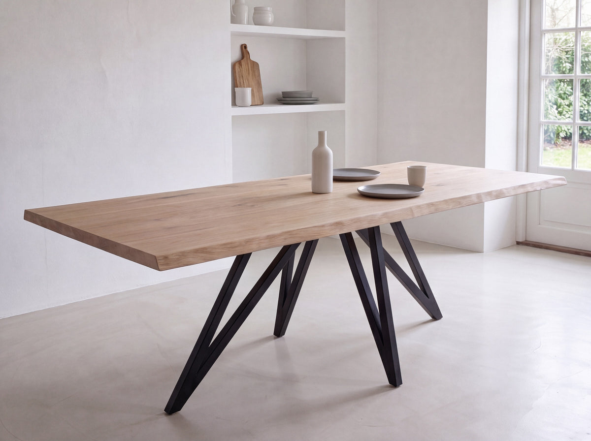 Eiken boomstam eettafel Isak