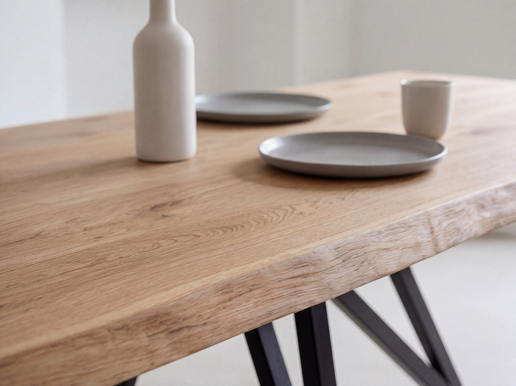 Eiken boomstam eettafel Isak