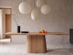 Eiken boomstam eettafel Petter