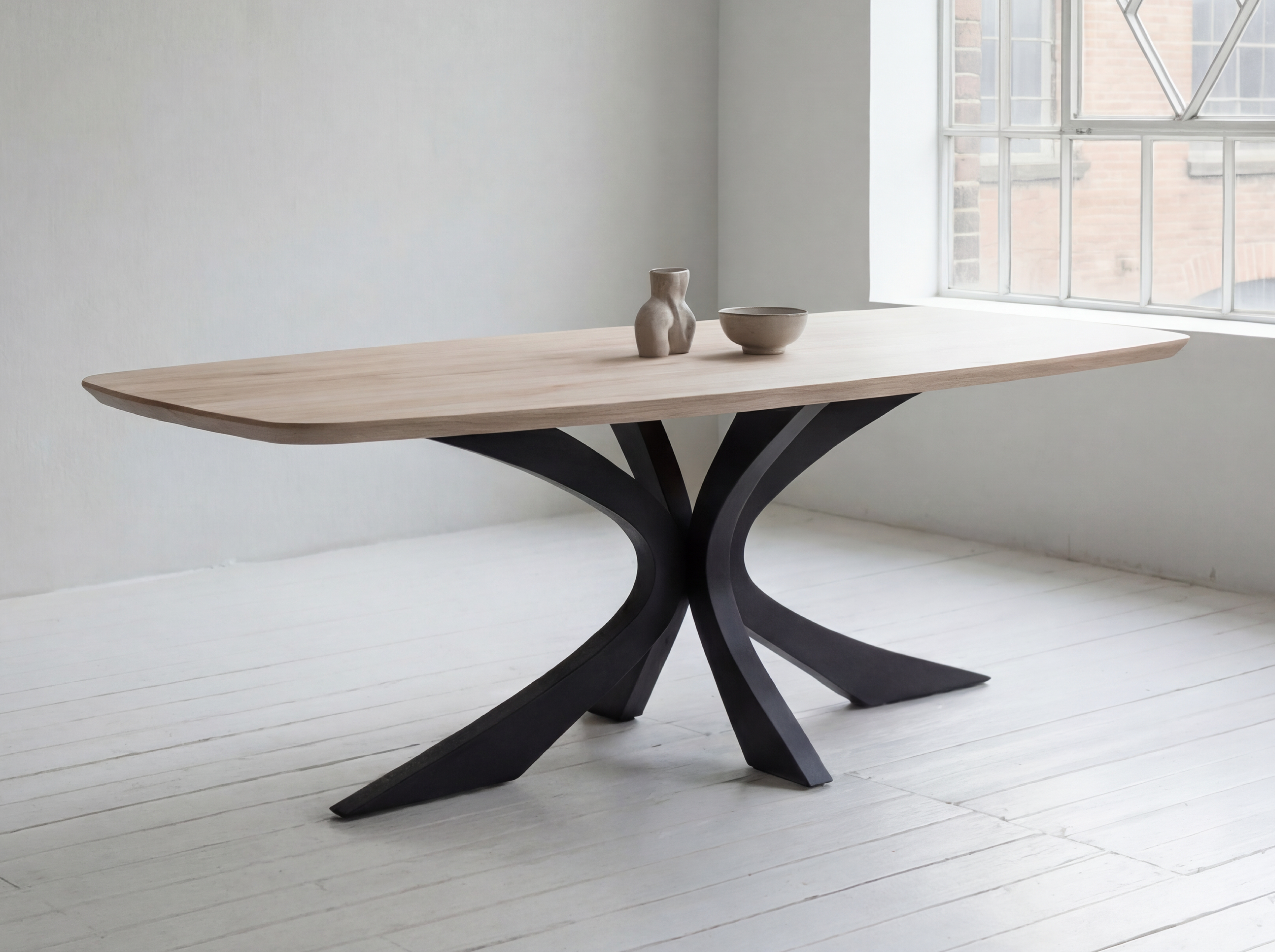 Deens ovale eiken eettafel Skuggi