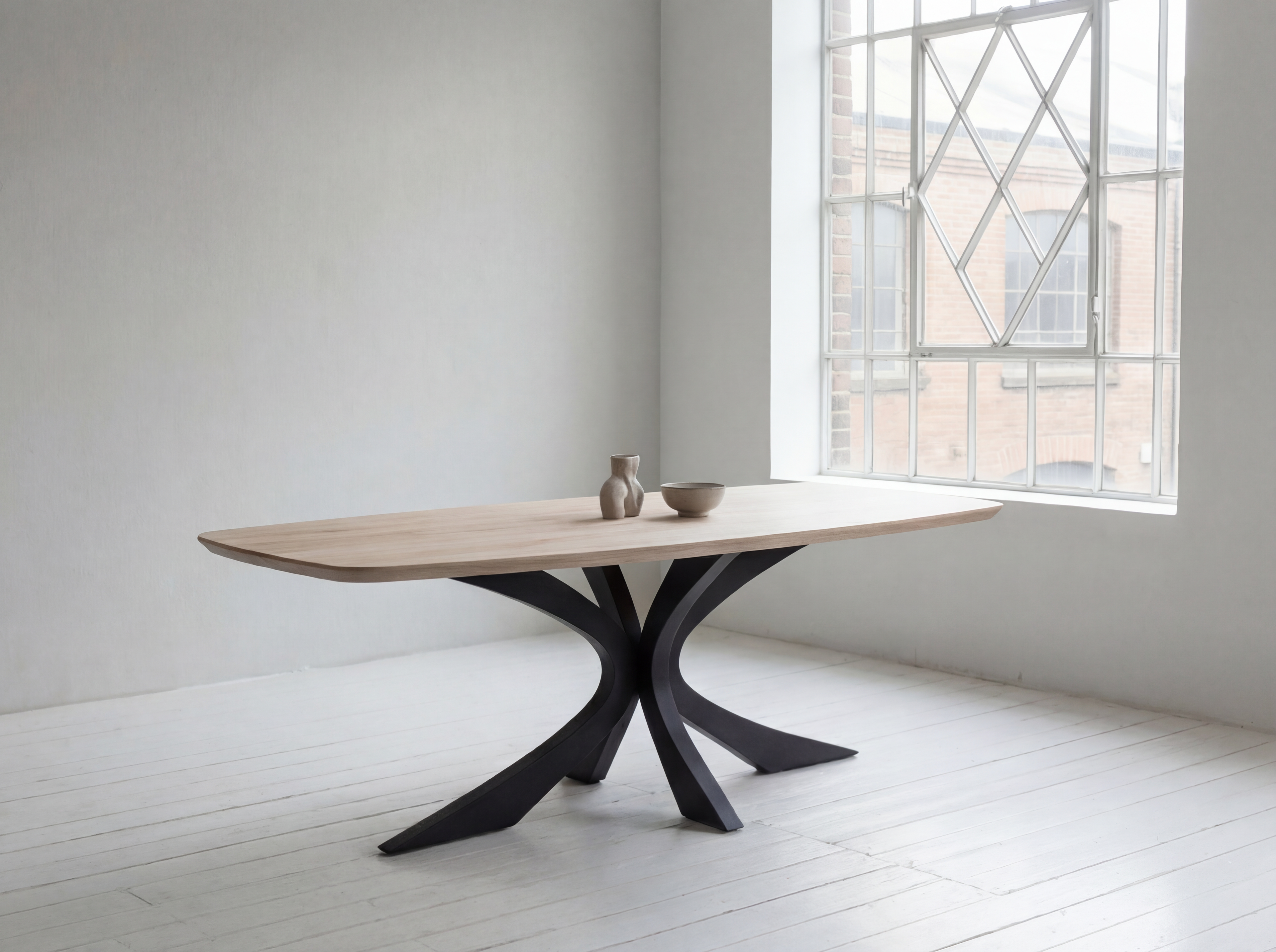 Deens ovale eiken eettafel Skuggi