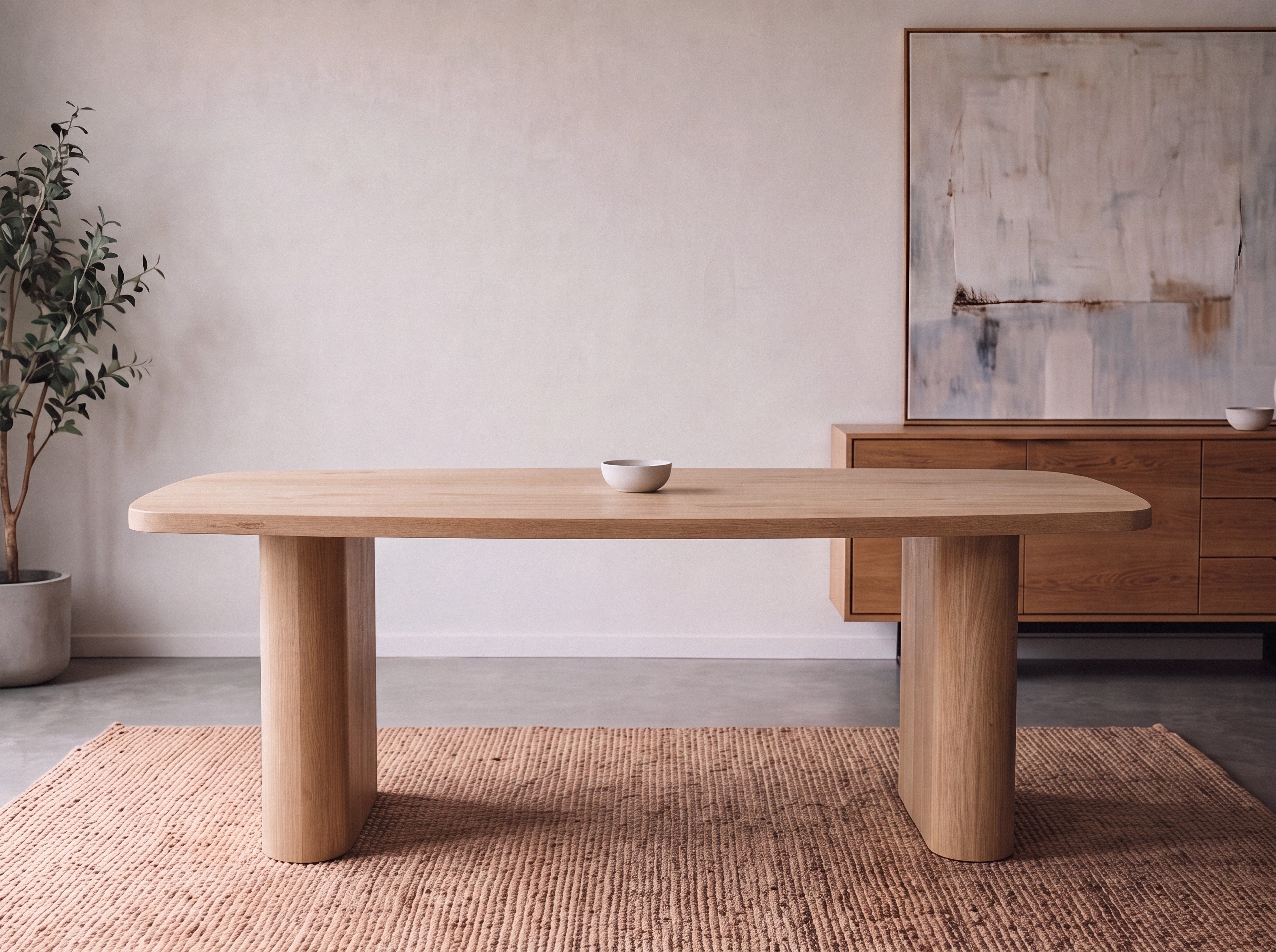 Deens ovale eiken eettafel Juki