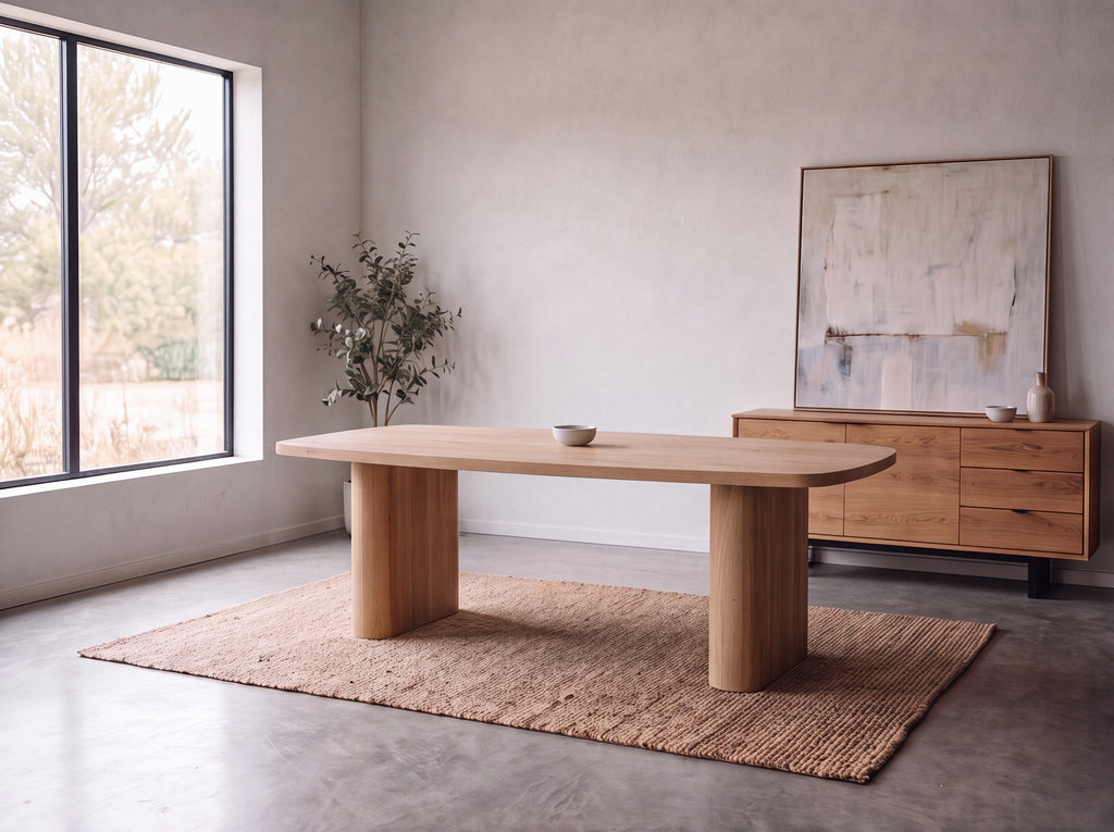 Deens ovale eiken eettafel Juki