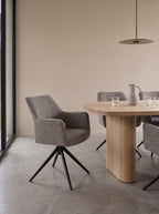 Deens ovale eiken eettafel Nea