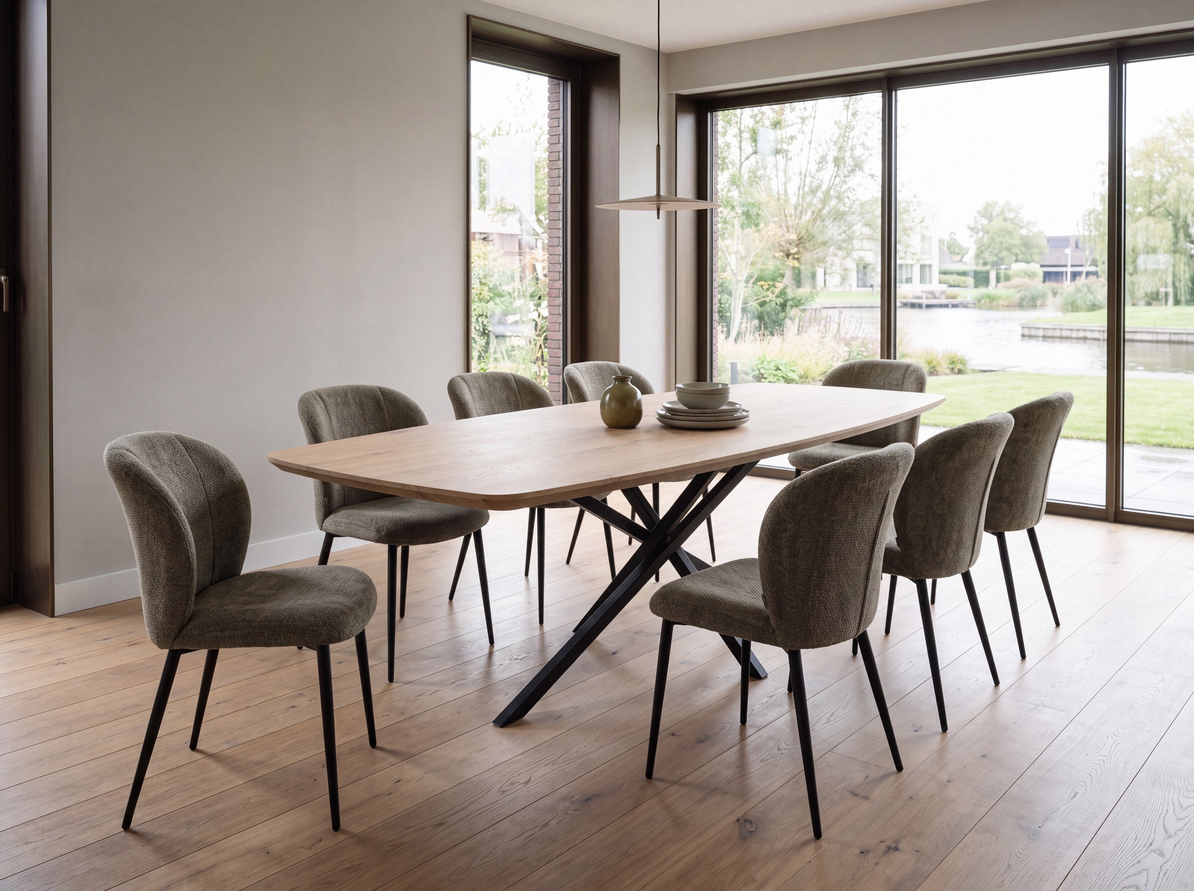 Deens ovale eiken eettafel Thurid
