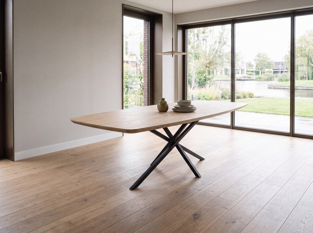 Deens ovale eiken eettafel Thurid