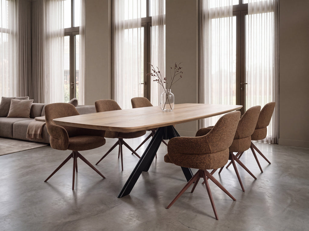 Deens ovale eiken eettafel Laure