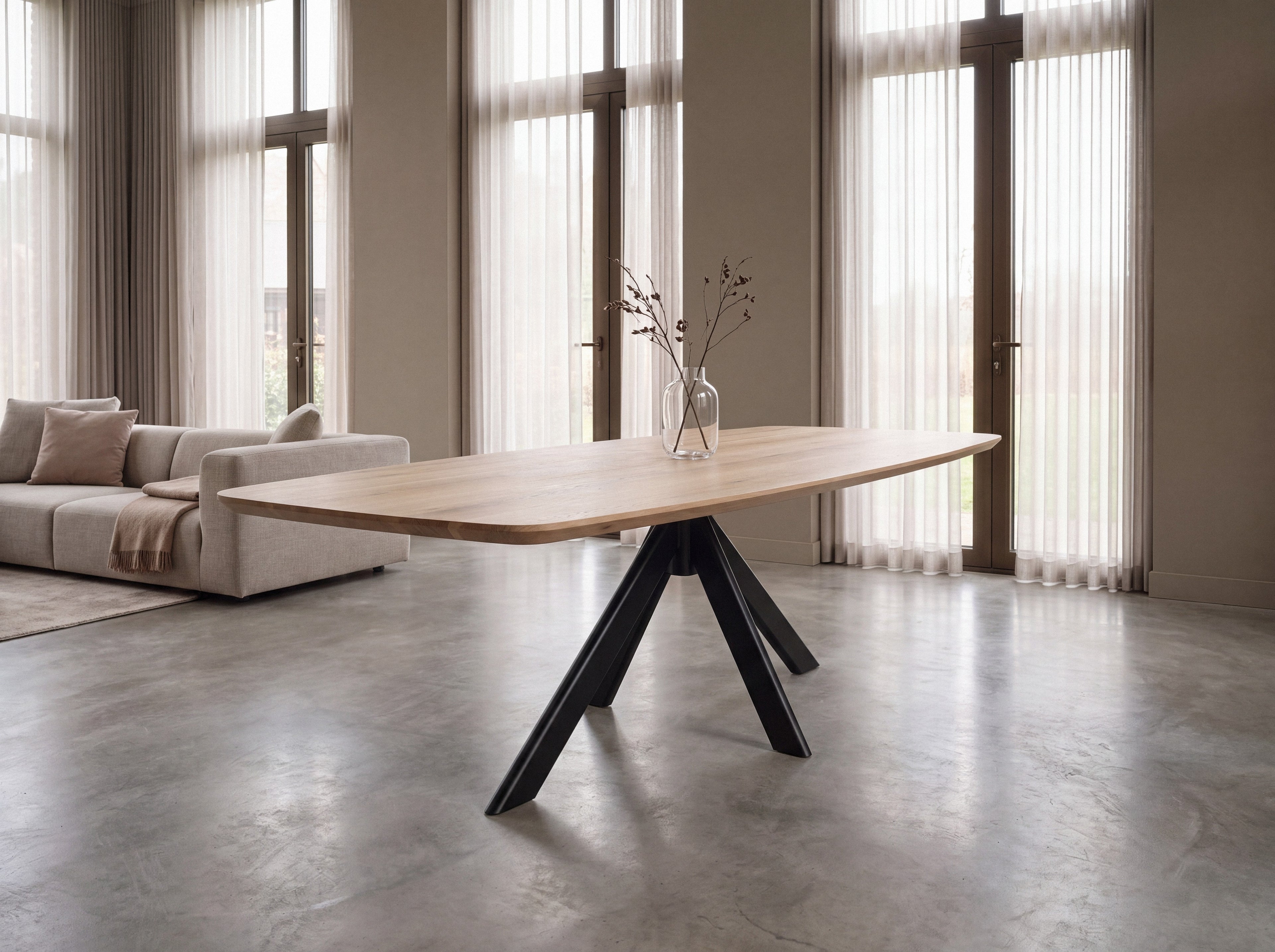 Deens ovale eiken eettafel Laure