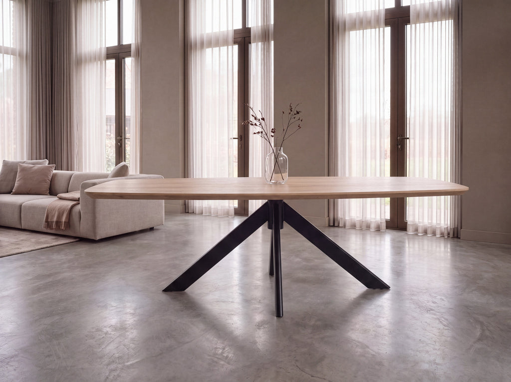 Deens ovale eiken eettafel Laure