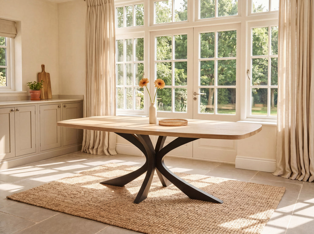 Deens ovale eiken eettafel Skuggi