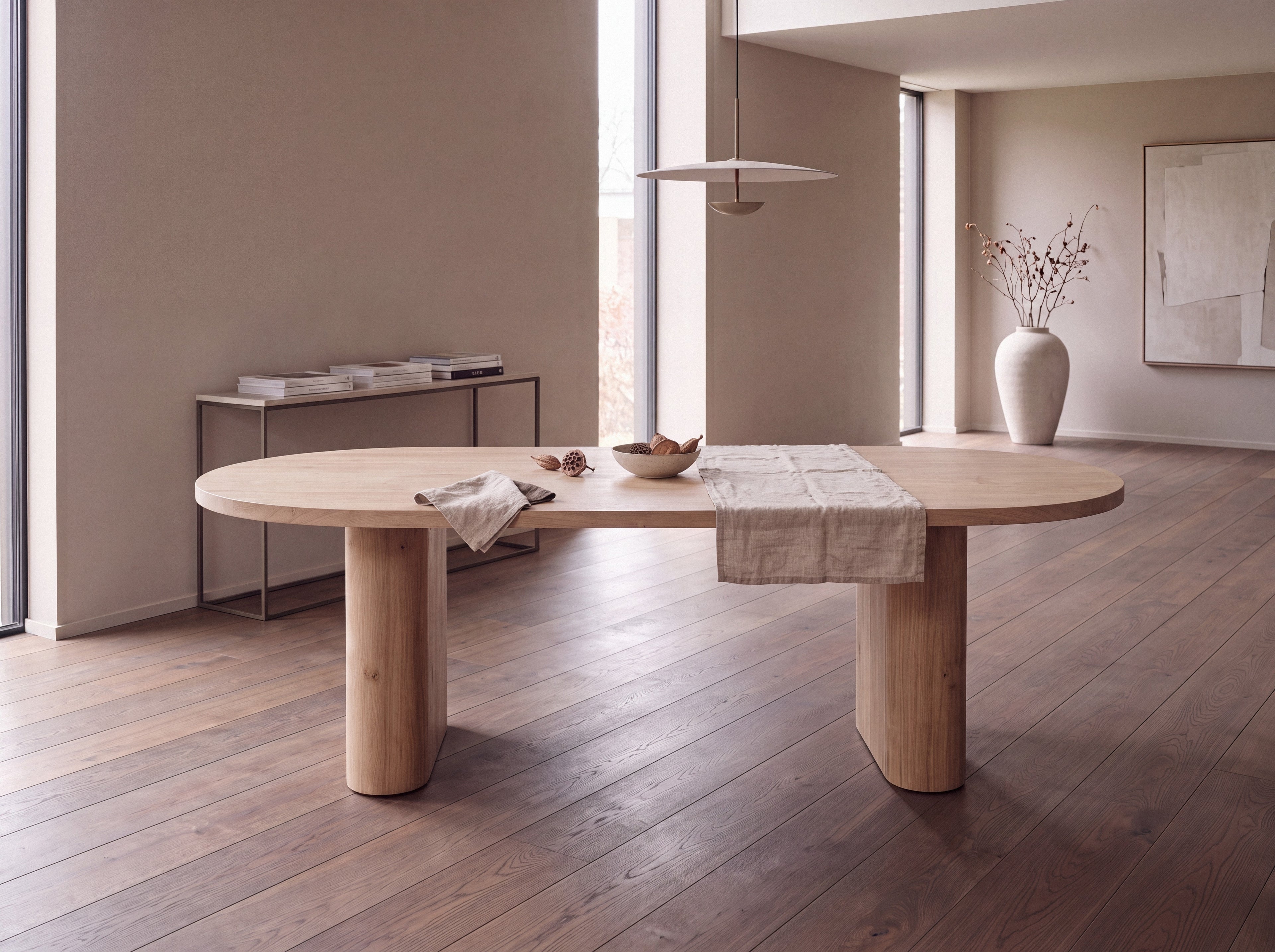 Deens ovale eiken eettafel Juki