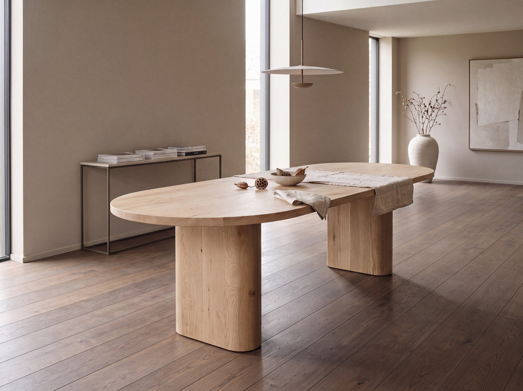 Deens ovale eiken eettafel Juki